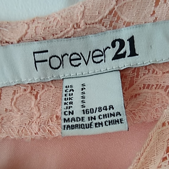 Peach lace forever 21 dress - Picture 3 of 3